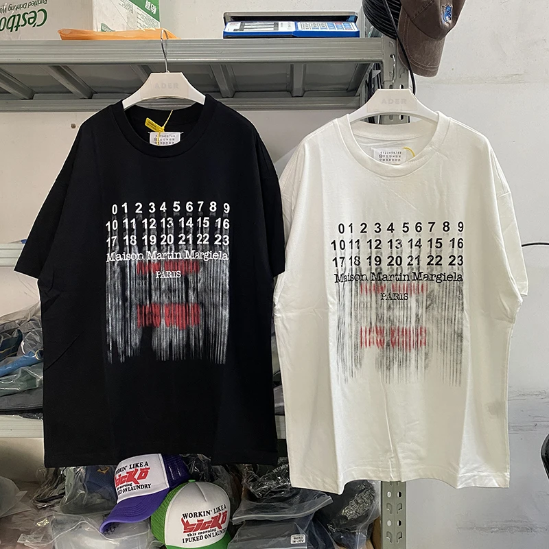 

Y2K Fluid Logo MM6 Margiela Logo T Shirt Men Women 1:1 High Quality Oversize Short Sleeves T-shirts Top Tee GYM