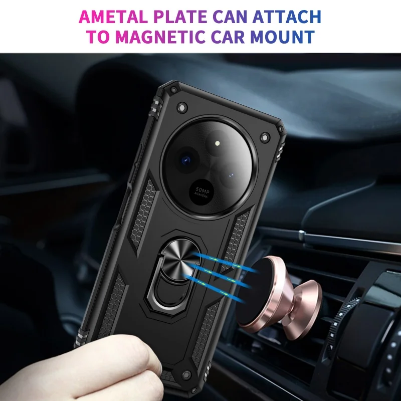 Для Poco C75 4G чехол Armor противоударный магнитный кольцевой держатель для Xiaomi PocoC65 Poko