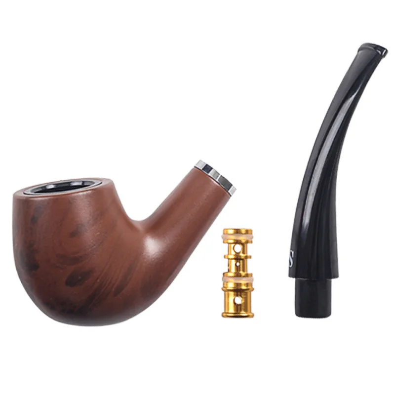

Rubber bent circular filter pipe portable creative tobacco pipe