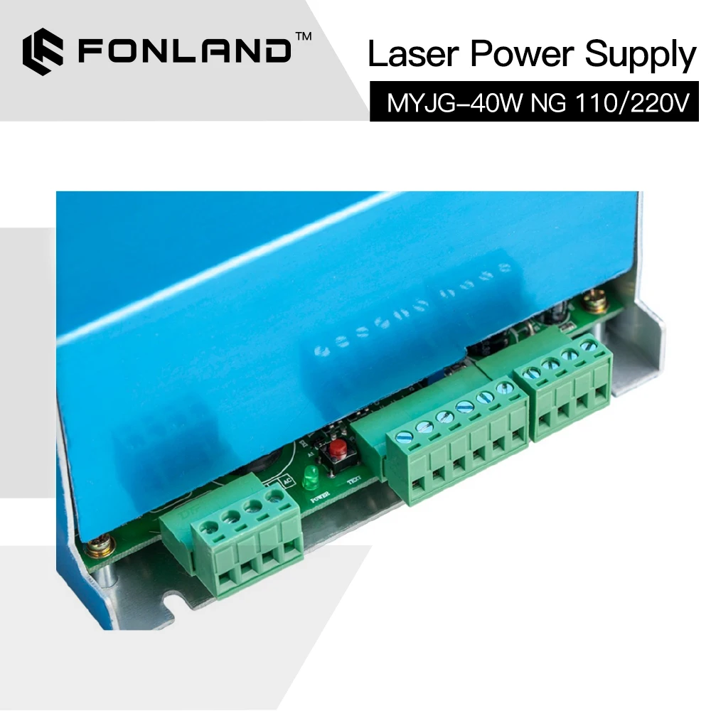 FONLAND 40W CO2 Laser Power Supply MYJG-40WT 110V 220V for CO2 Laser Engraving Cutting Machine 35-50W MYJG enlarge