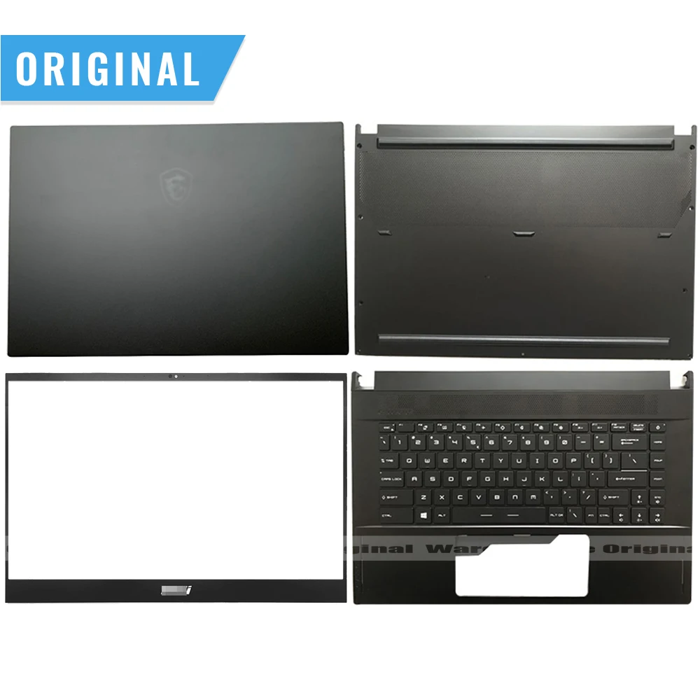 

New Original For MSI GS66 Stealth MS-16V1 LCD Back Cover / Front Bezel / Palmrest / Bottom Case Keyboard