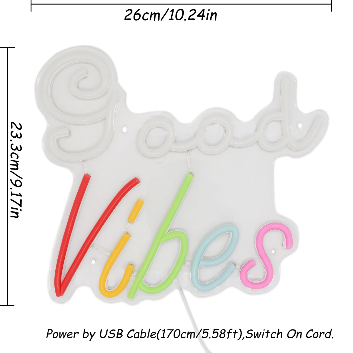 Рисунок 2 - неоновая надпись «Good Vibes»