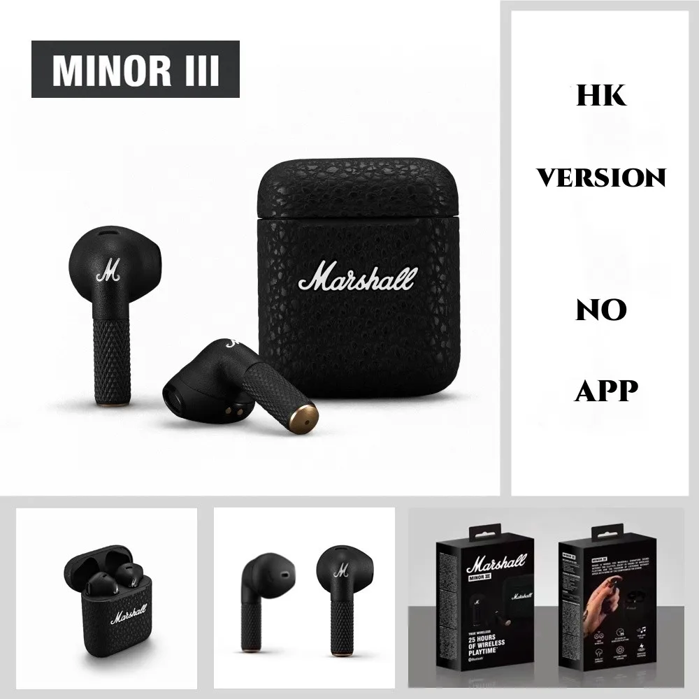 

Marshall MINOR III True Wireless Bluetooth Earphones Sports Gaming Headsets MINOR 3 In-Ear Headphones wireless earbud HK version