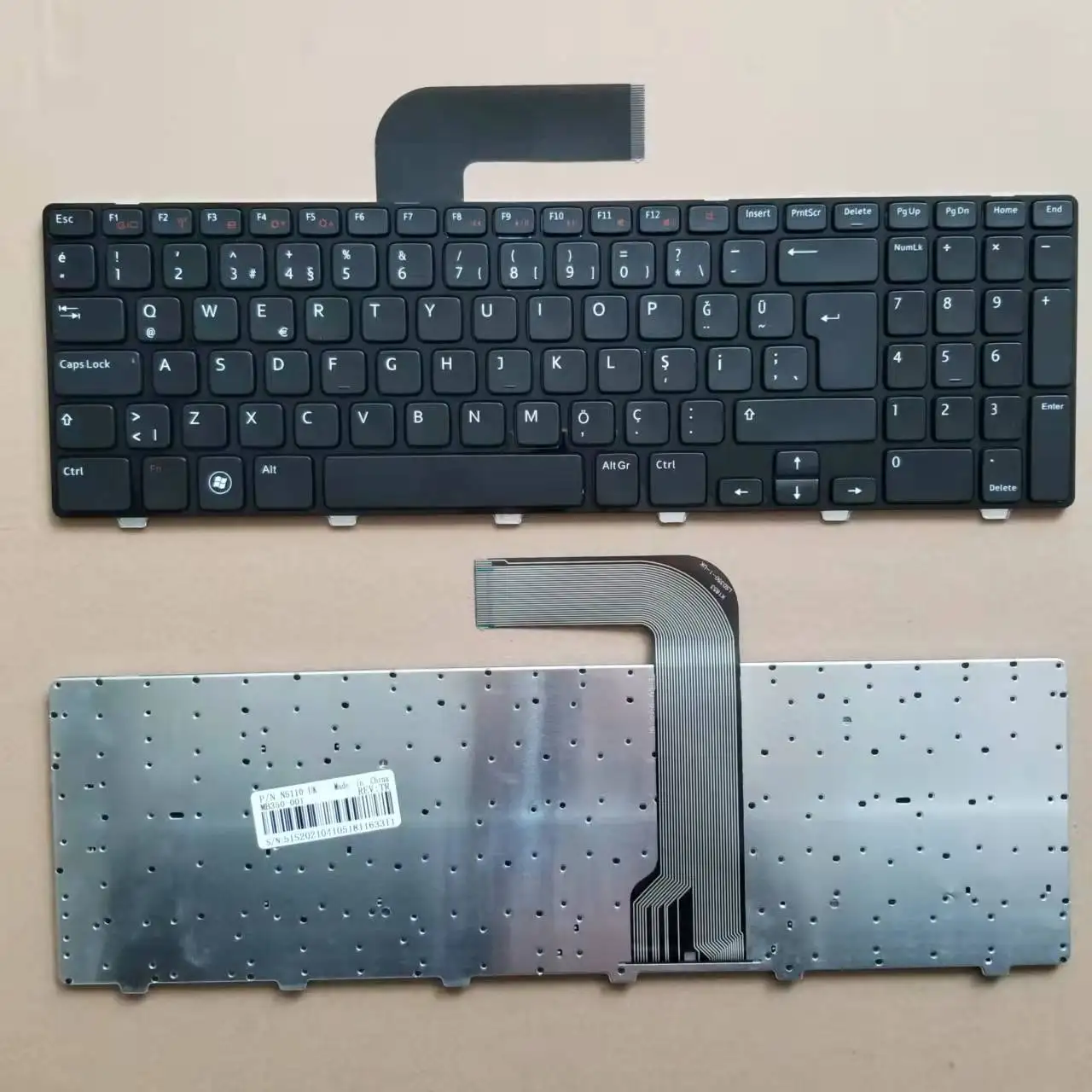

New Turkish Keyboard For Dell Inspiron 15R 5110 N5110 M5110 M501Z TR klavye Keyboard Black