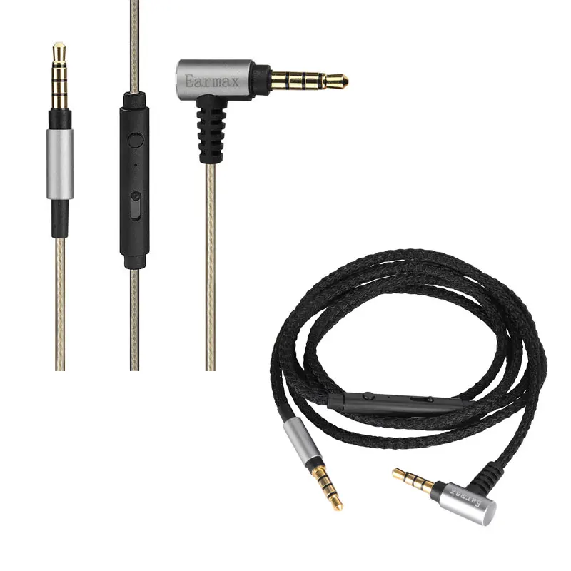 

Replace upgrade Silver coated Audio Cable with Remote Mic For Hifiman Edition S Deva HE-R10 headphones