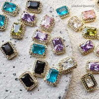 female emp noble diamonds charms golden base zircon luxury crystal bougie oval rect dark blue purple nail gels adorn jewelry 1p