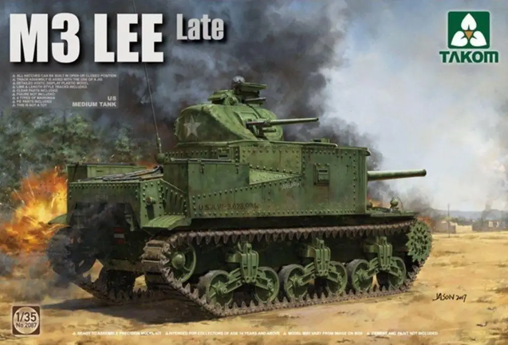 

Таком 1/35 2087 американский Средний бак M3 Lee (последняя версия)