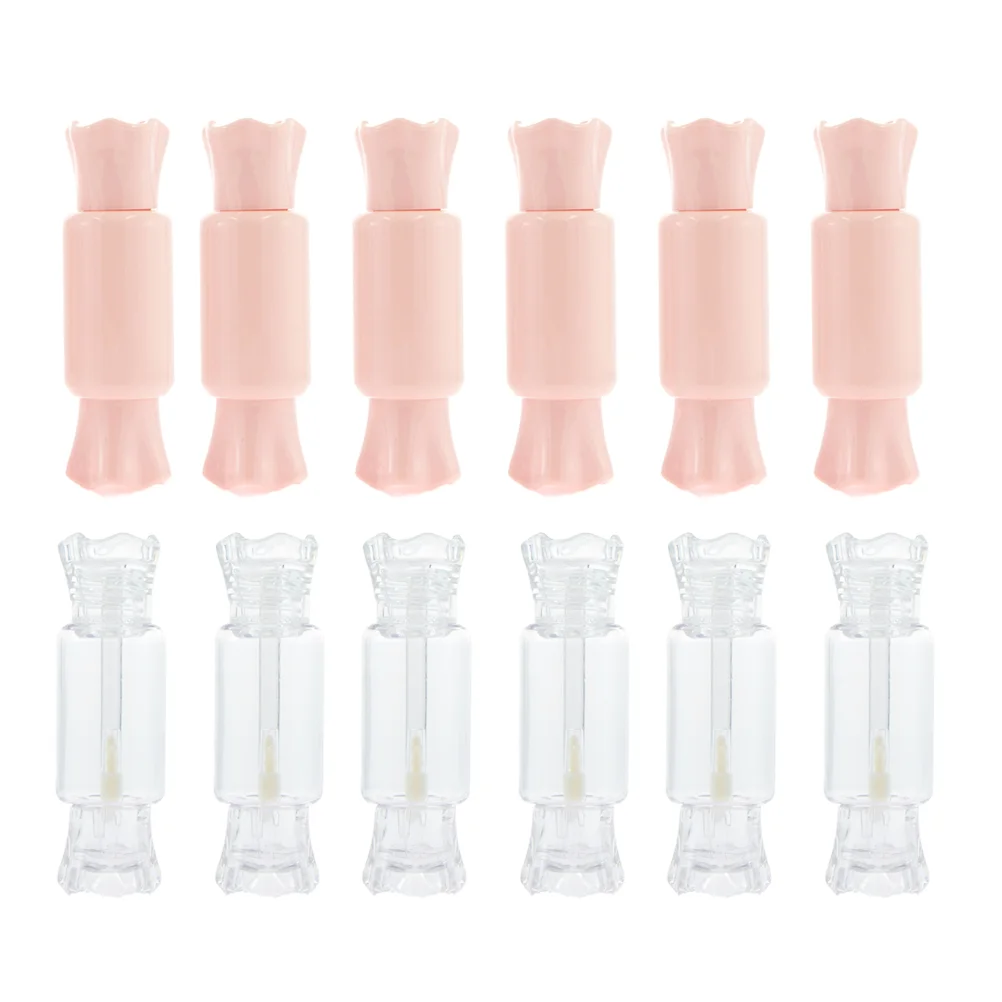 

Empty Lip Gloss Container: 12Pcs Lip Tube Candy Shape Lip Gloss Vial Refillable Lip Bottles DIY Lip Color Container Mixed Color