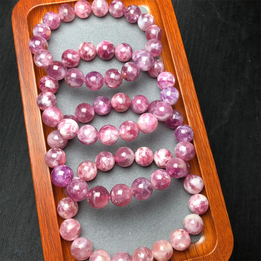 Женский браслет из натурального фиолетового изумруда 11 мм 1 шт.