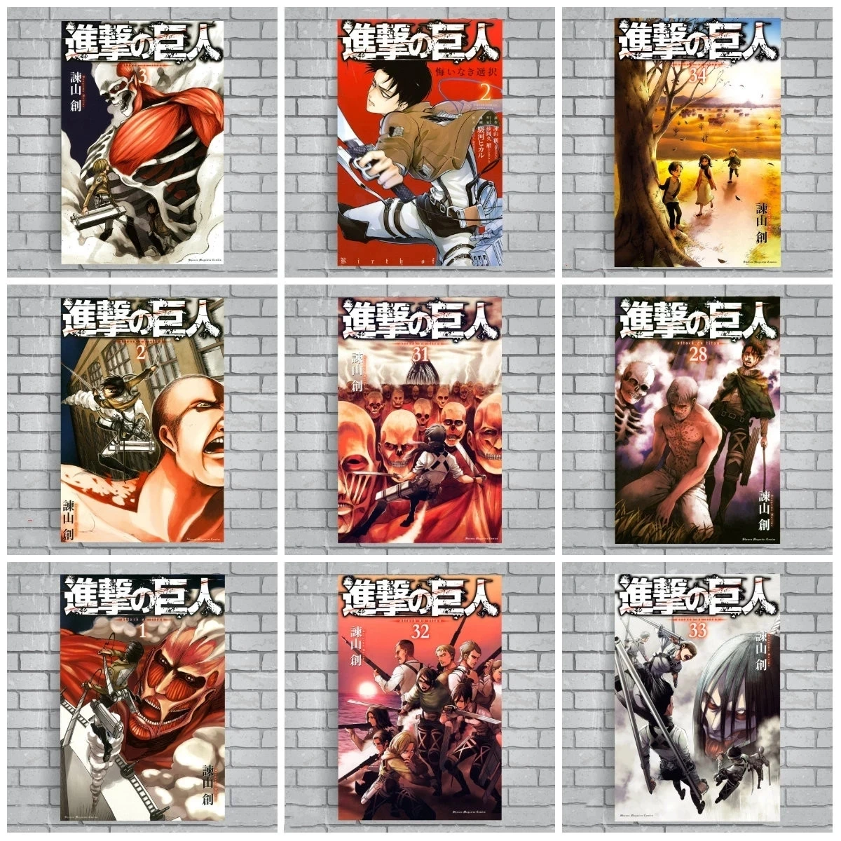 

Canvas Printed Shingeki No Kyojin Japan Wall Art Poster Paintings Modern Home Decor Modular Pictures No Frame For Living Room