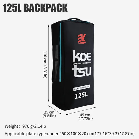 KOETSU 80L/105L/125L Рюкзак для весла большой емкости, надувная сумка для весла, портативная сумка для хранения для серфинга на открытом воздухе