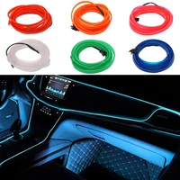 1m2m3m5m universal car interior lighting led strip decoration garland wire rope tube line flexible neon lights with usb drive