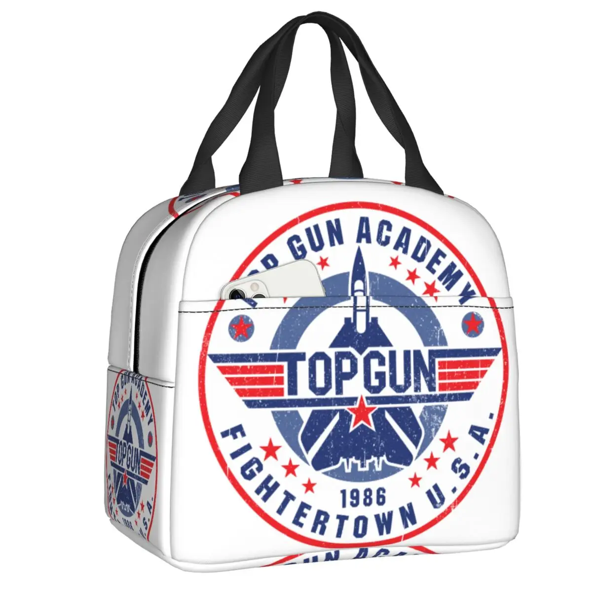 

Top Gun Maverick Tom Изолированные сумки для обедов для круиза ТВ фильмов для работы школьный герметичный охладитель термальный Ланч-бокс для женщи...