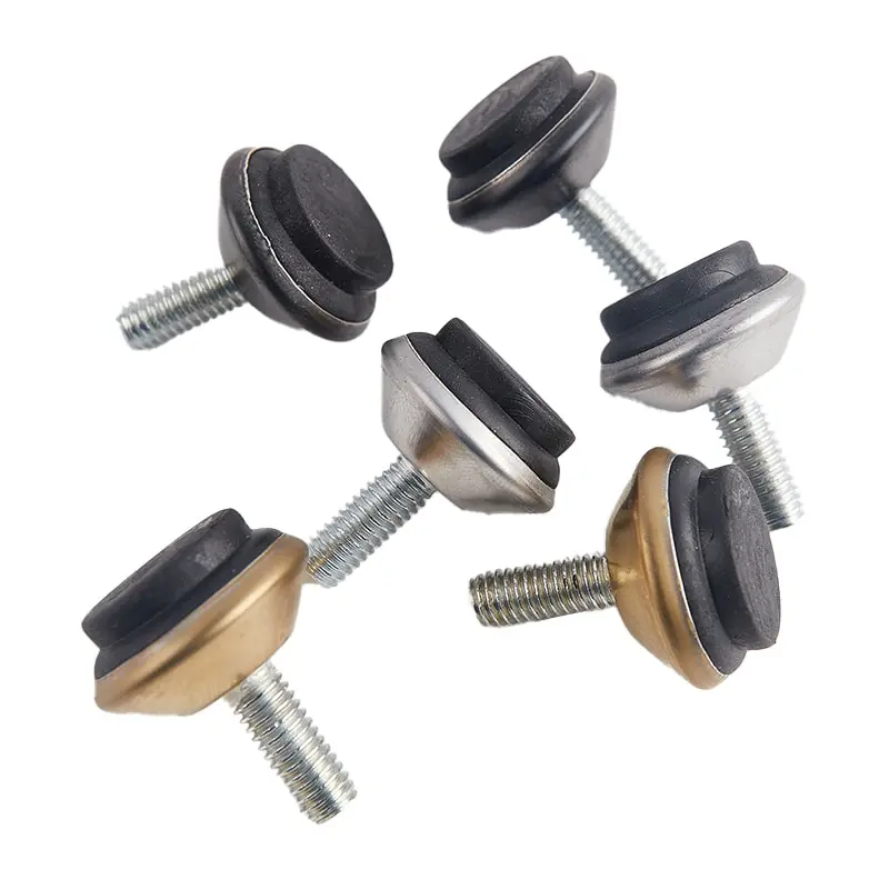 

4pcs Steel Furniture Legs Anti-slip Base Table Cabinet Leg Pad Adjustable Leveling Floor Chair Feet Leveler Table Legs 15mm