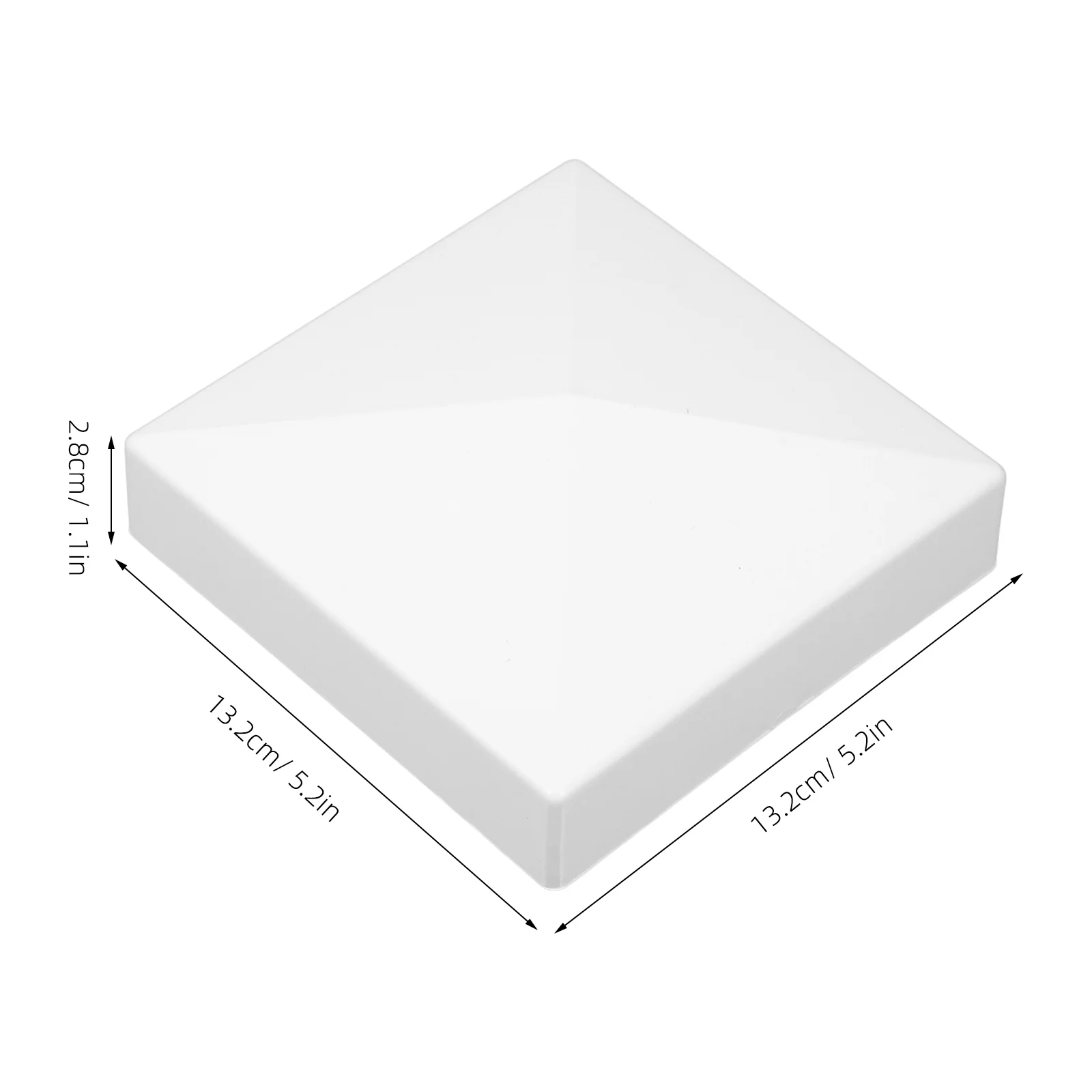 2 шт. белые колпачки для забора пирамиды палубы уличных заборных палуб почтовый