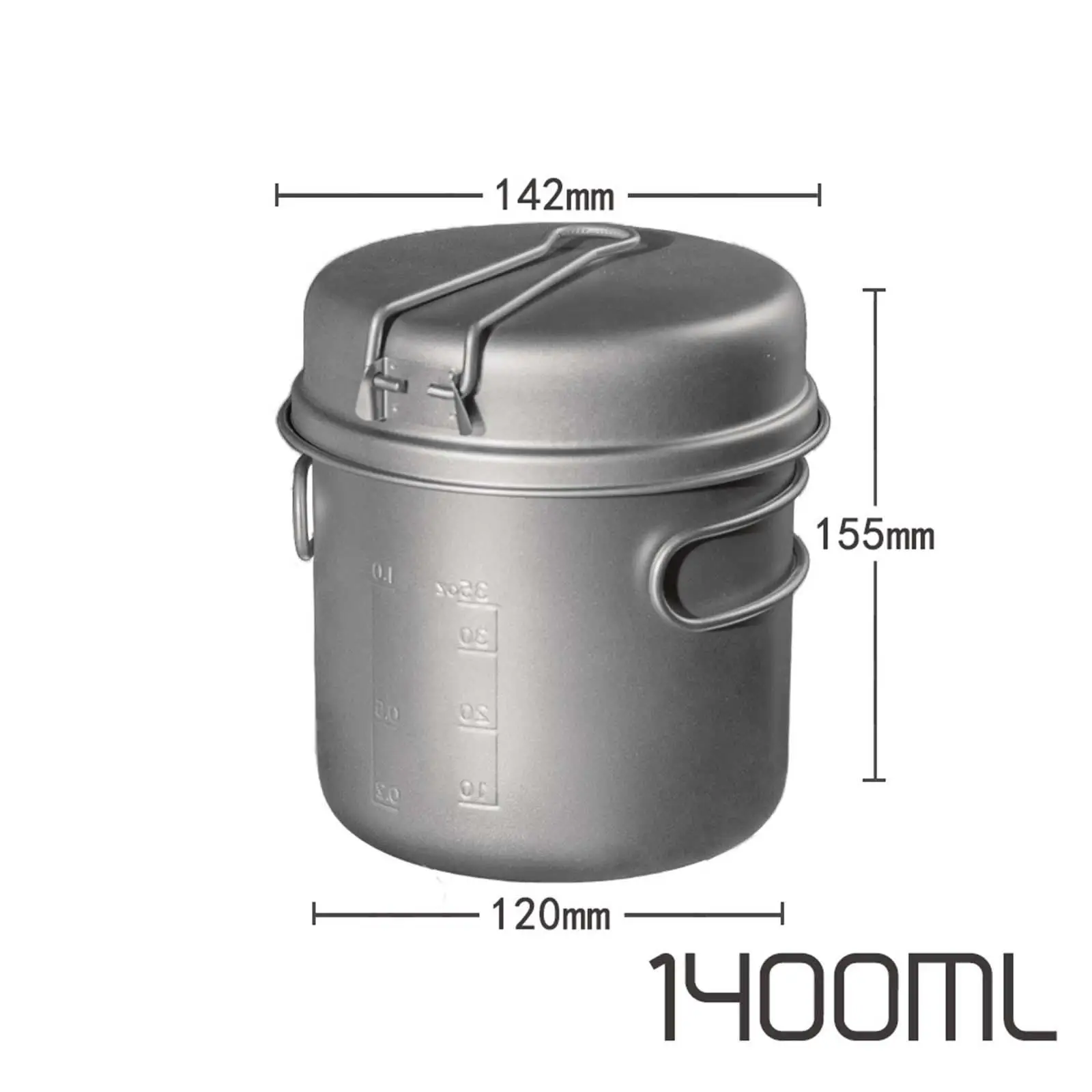 Титановый горшок для кемпинга снаряжение приготовления пищи на открытом воздухе