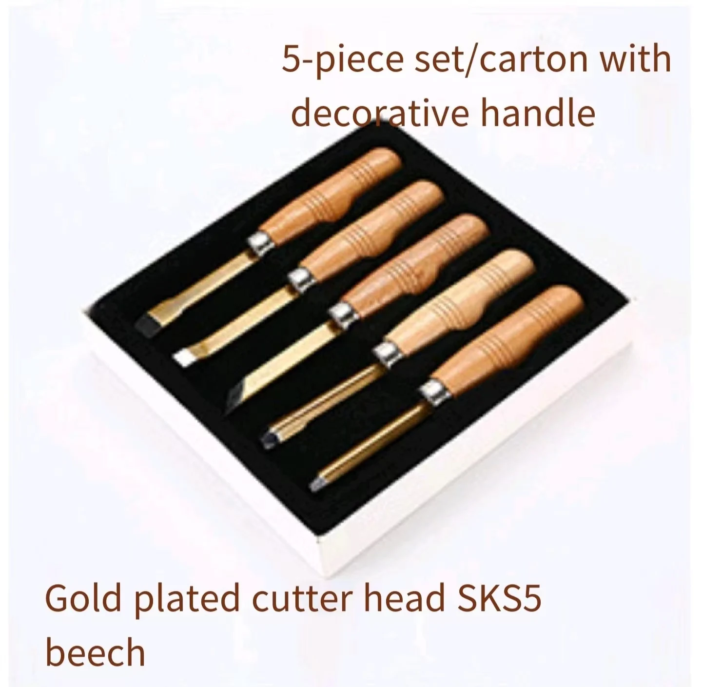5-piece set woodworking carving knife root carving chisel set carved chisel woodworking chisel wood rubber carving knife tool