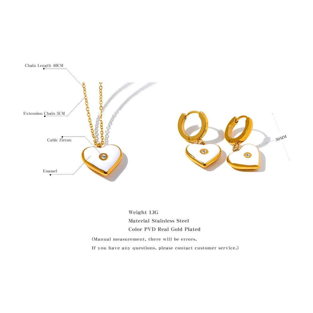 Женская подвеска-кольцо из нержавеющей стали с белой эмалью |