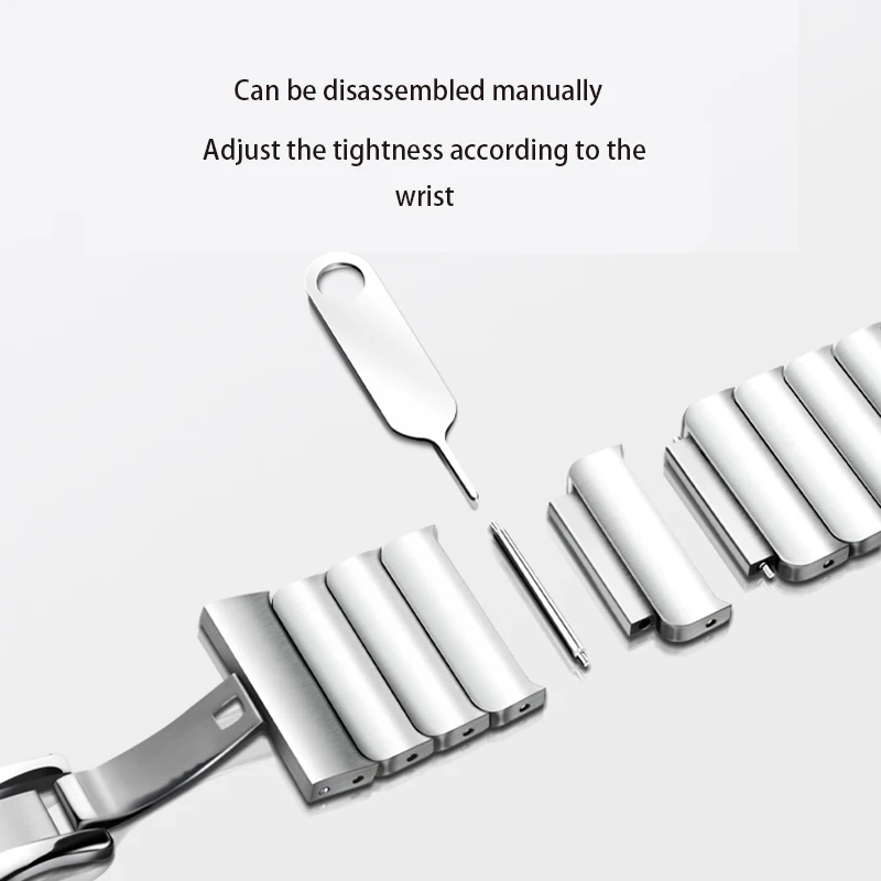 Metal Strap For Apple Watch Ultra 49mm Band 45mm 41mm 44mm 38 40mm 42mm Stainless Steel  Bracelet iWatch 8 7 6 5 4 3SE wristband