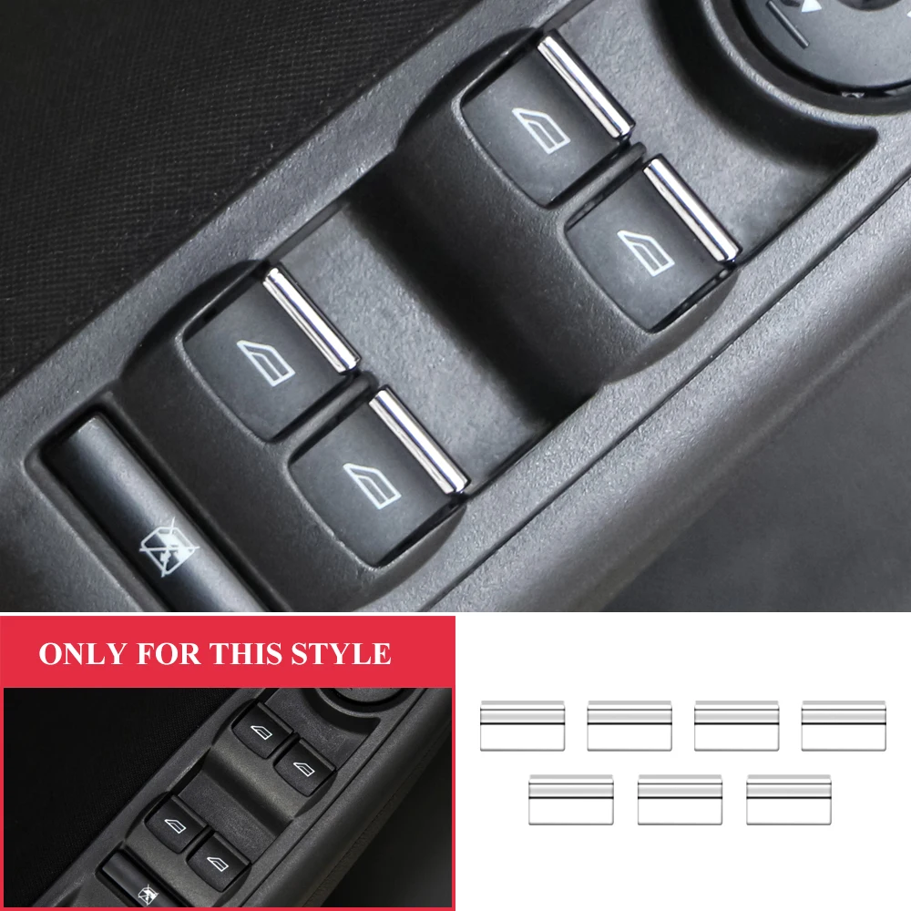 

ABS хромированный стеклоподъемник Кнопка Крышка отделка для Ford Focus 2 3 MK2 MK3 2005 - 2018 интерьерная оконная панель наклейка