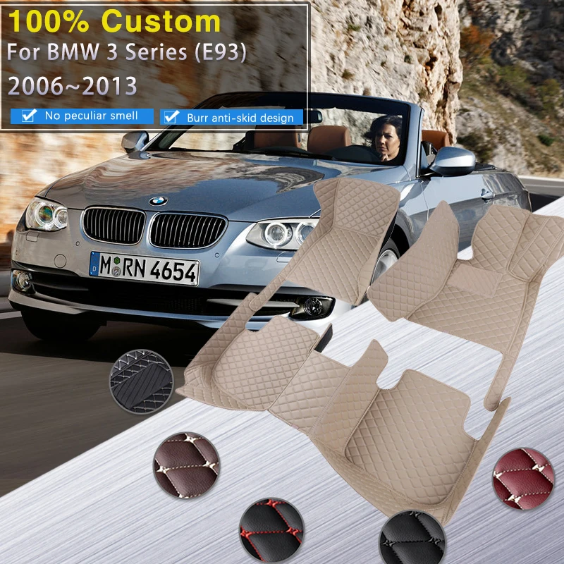 Tappetino per auto s per BMW serie 3 E93 2006 ~ 2011 tappetino in pelle di lusso tappeti durevoli tappeti parti interne accessori auto 2007