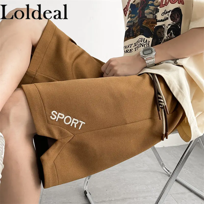 

Свободные вышитые Спортивные укороченные брюки большого размера, мужские шорты