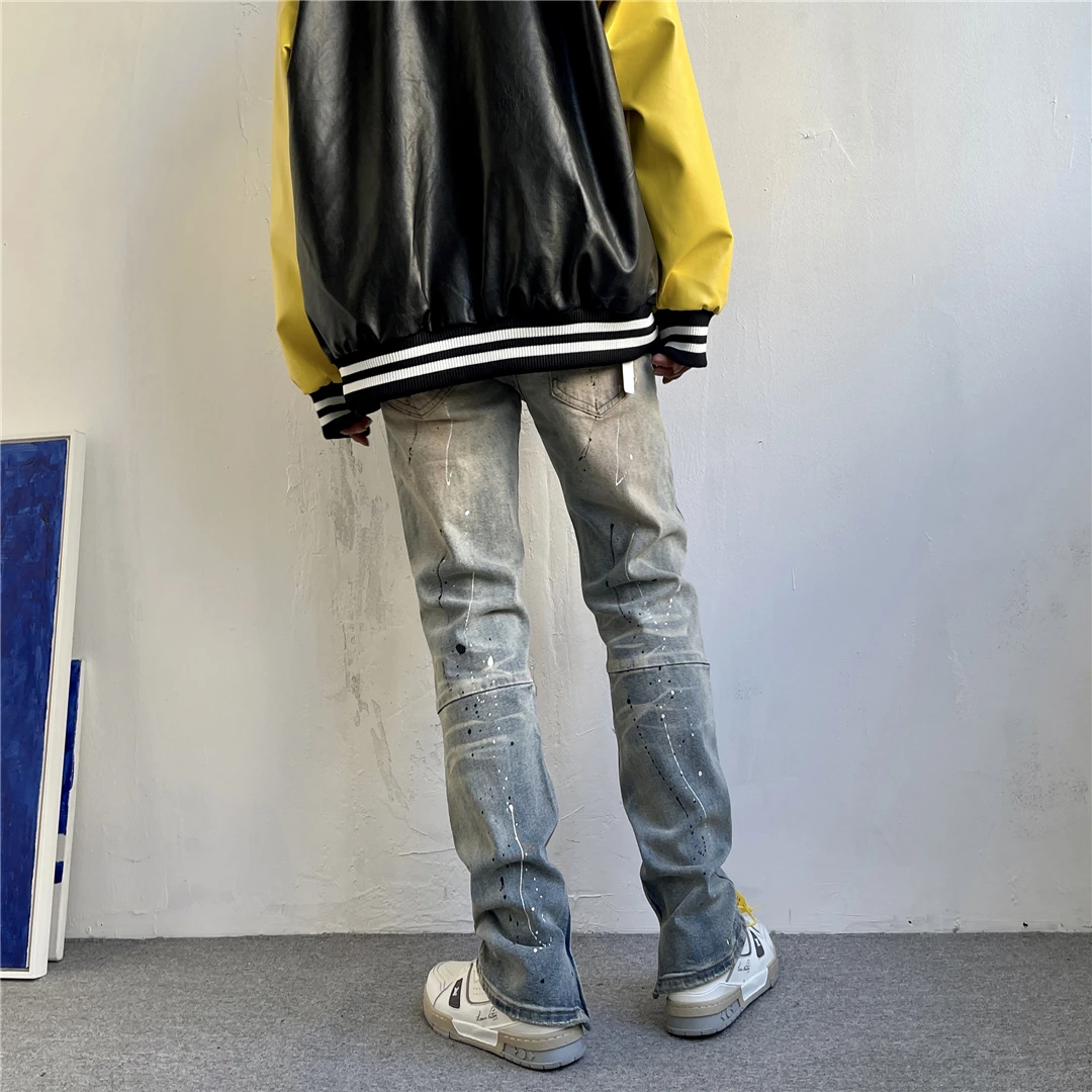 Men Clothing Korean Fashion Clothing Men JeansEuropean and AmericanHigh Street Styley2kStreet StyleStreetwearLuxury Jeans Casual