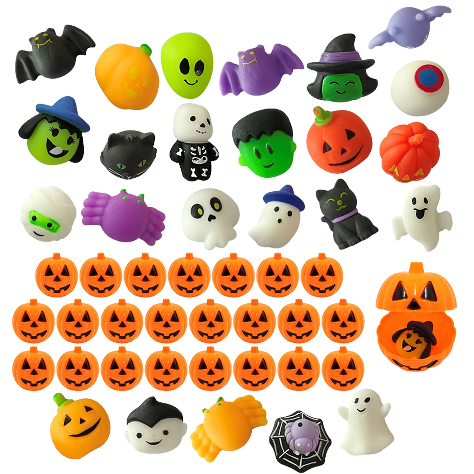 

24 шт., медленно восстанавливающие форму игрушки-сжималки для Хэллоуина