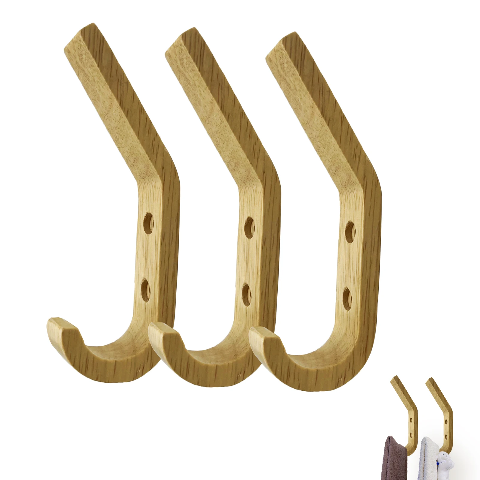 

With 8 Screws Coat Rack Nordic Style Firmly Fixed Clear Texture Home Office Easy Install Space Saving Vintage Design Wall Hook