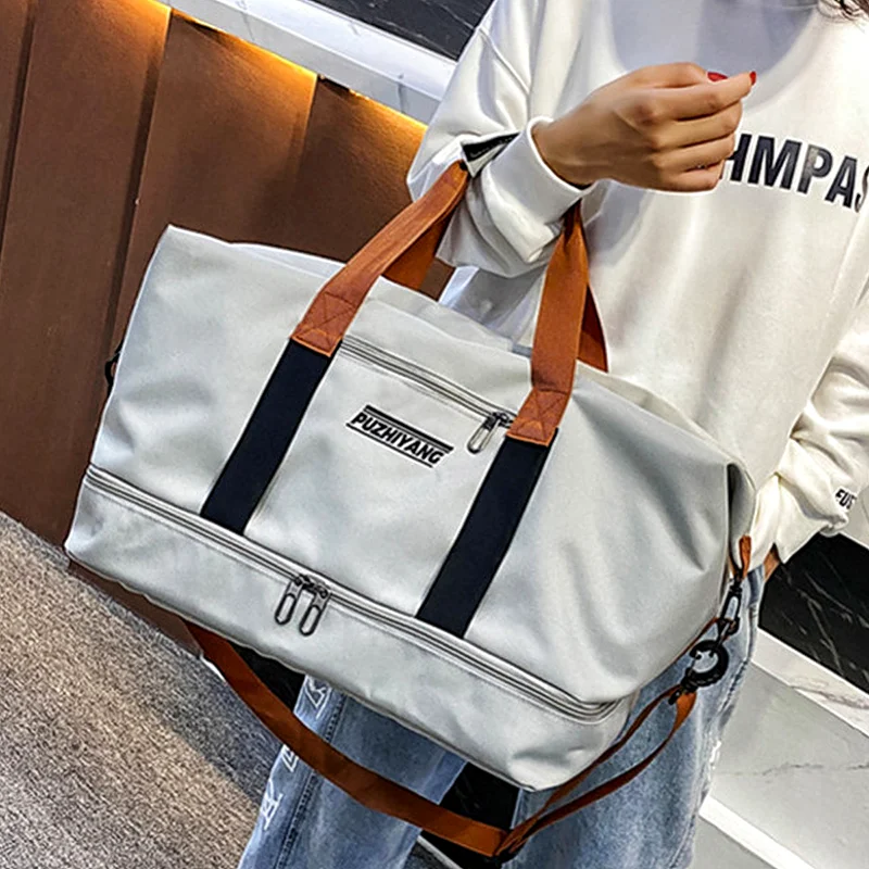 

Fashion Travel Bag Large Capacity Men's Hand-held Travel Luggage Bag Weekend Bag Women's Multifunctional Fitness Yoga Bag