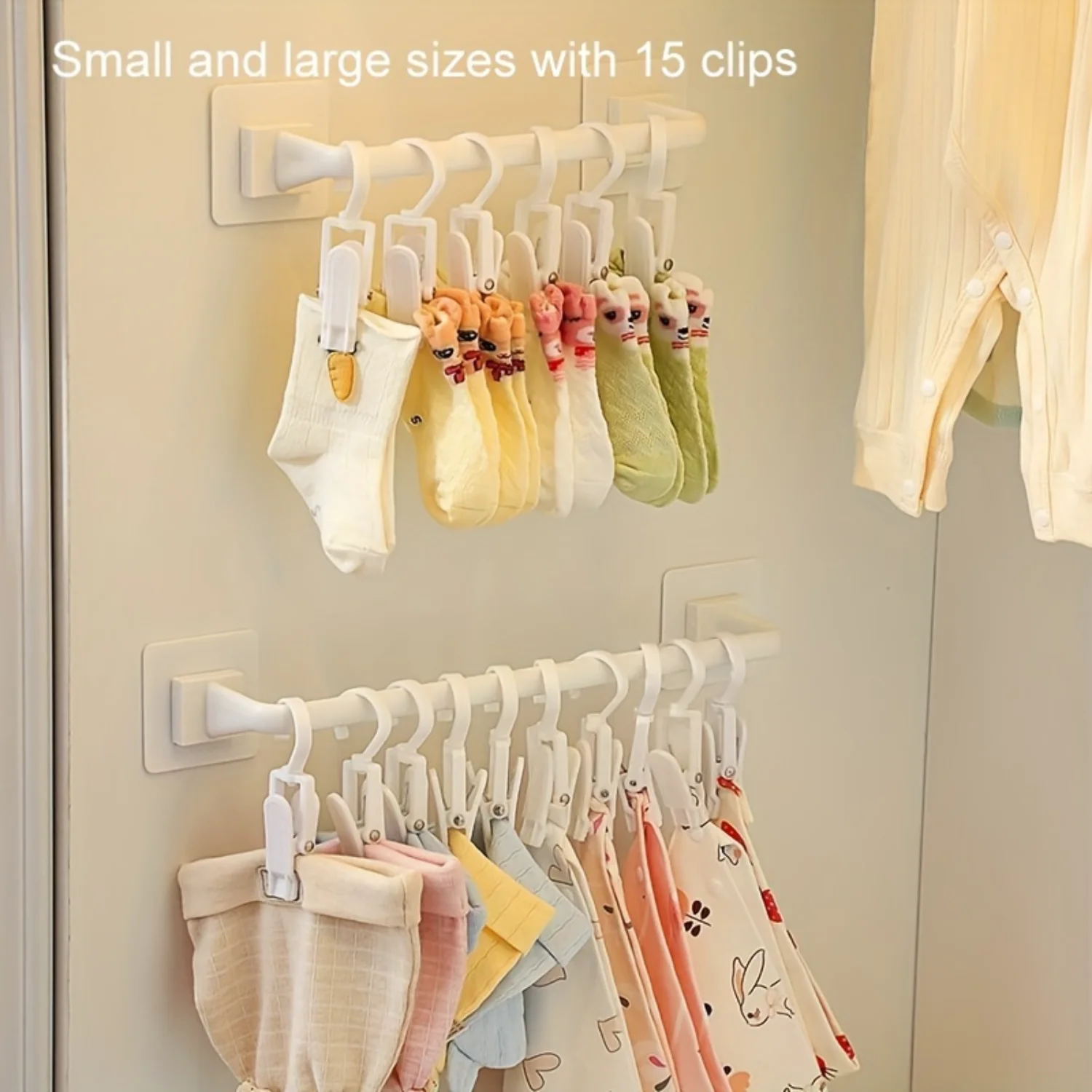 Компактный набор штангов для носков шляп полотенец и нагрудников-настенное