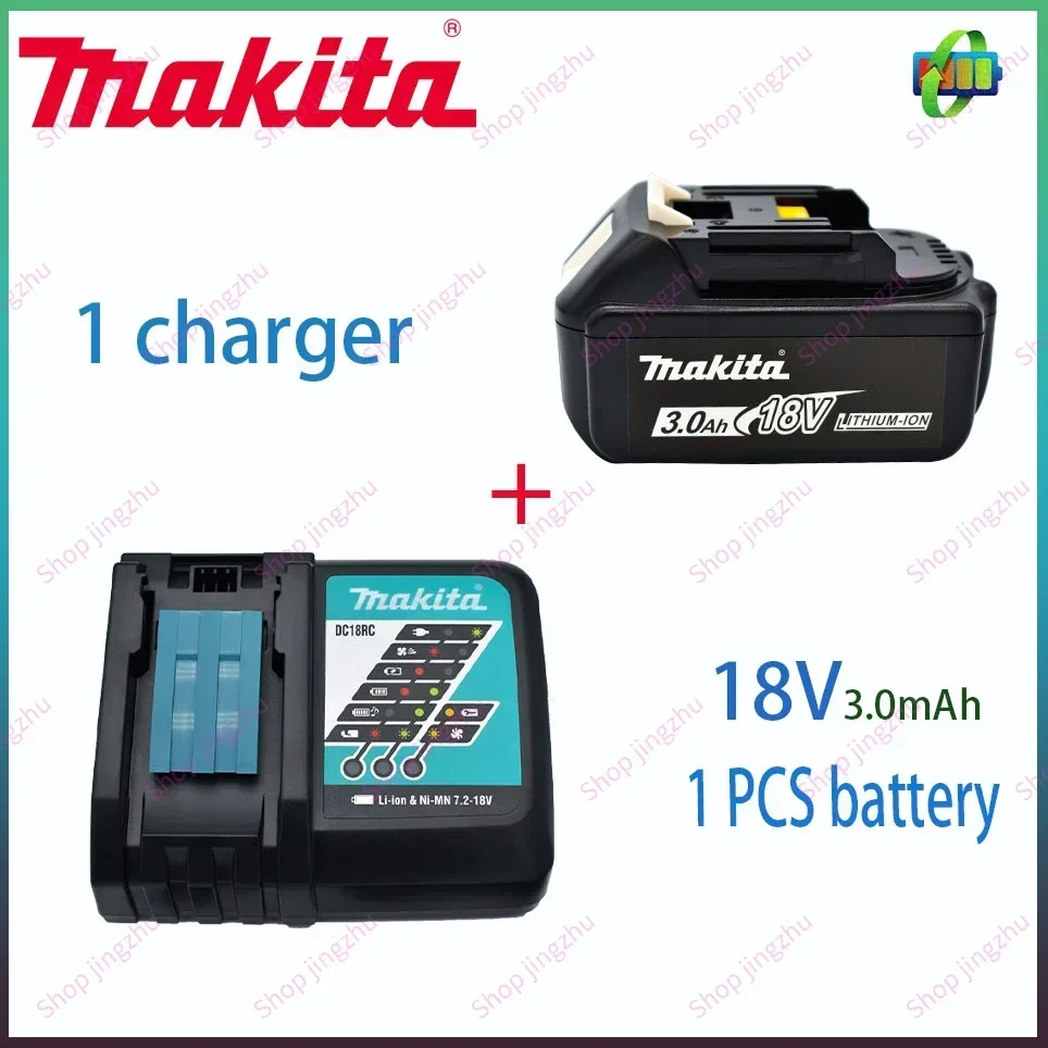 

Makita-100% Original Rechargeable Power Tool Battery, Replaceable LED Lithium-ion, 3.0 Ah 18V LXT BL1850B BL1860BL1840