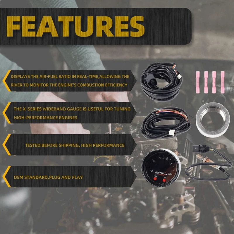 1 комплект 30-0300 X-Series широкополосный манометр 52 мм 2 1/2 дюйма O2 UEGO контроллера