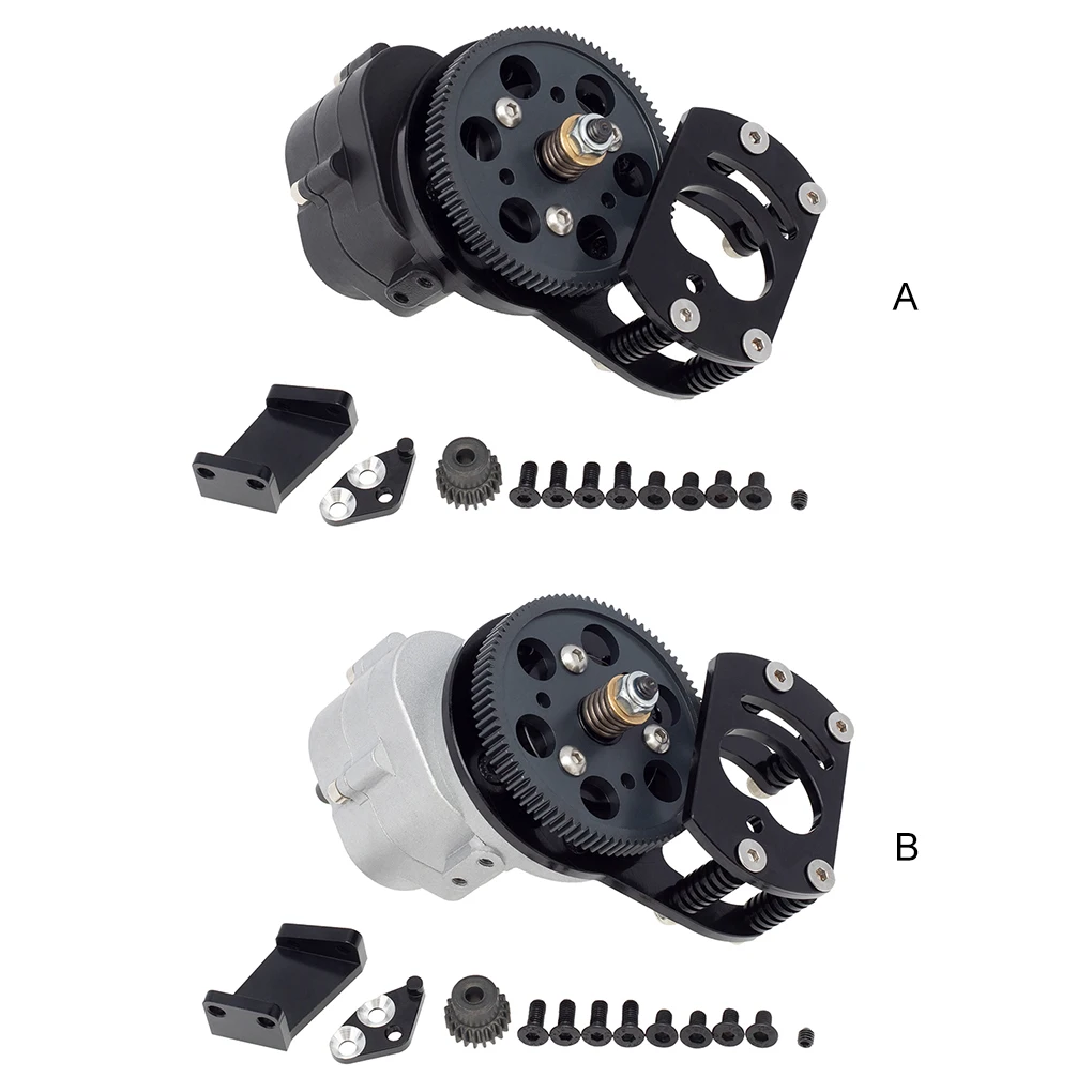 

1 Set RC Car Gearbox Professional High Efficient Sturdy Upgrade Parts Replace Accessory Kit Replacement for D90 D110 Black