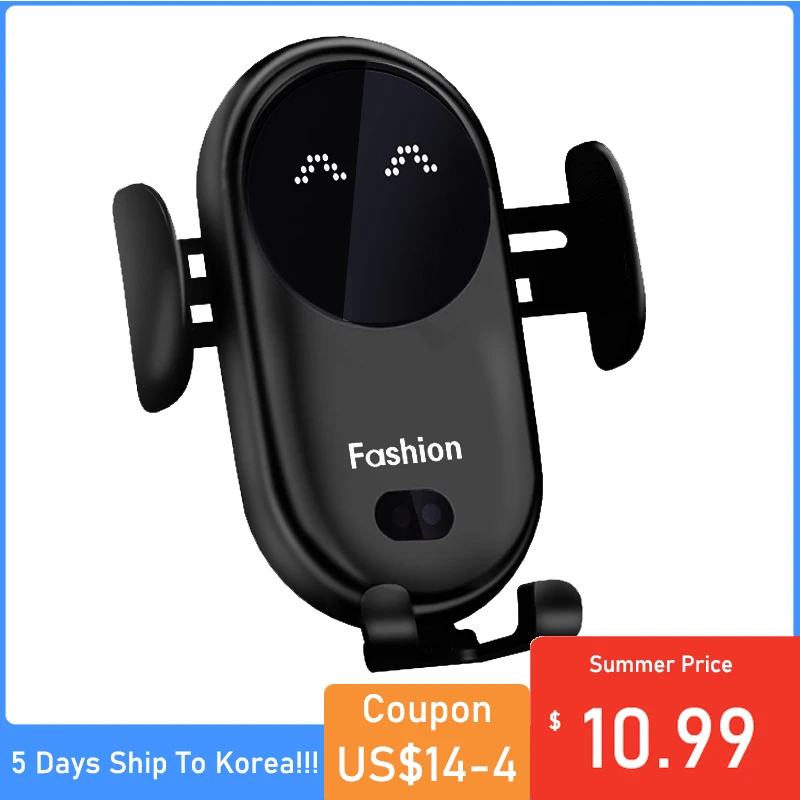Automatic Clamp Cell Phone Holder Car Wireless Charger Vehicular for iPhone Android 10W Fast Charge Mobile Holder Dropshipping