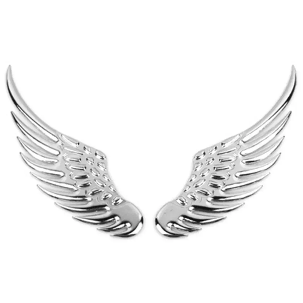 

1 пара автомобильных наклеек на кузов мотоцикла, 3D значок с крыльями орла и ангела, наклейки из АБС-пластика, серебро/золото, внешние аксессуары