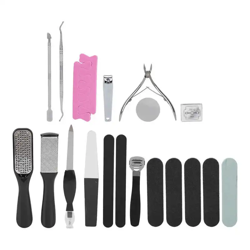 

Pedicure 22pcs Pedicure Set Stainless Steel Foot Care Kit Remove Dead Skin Fingernails Toenails Pedicure Kit Pedicure Tools