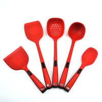 silicone kitchen utensils set cooking tools with spatulasslotted spoonwithstand high temperature dishwasher safe