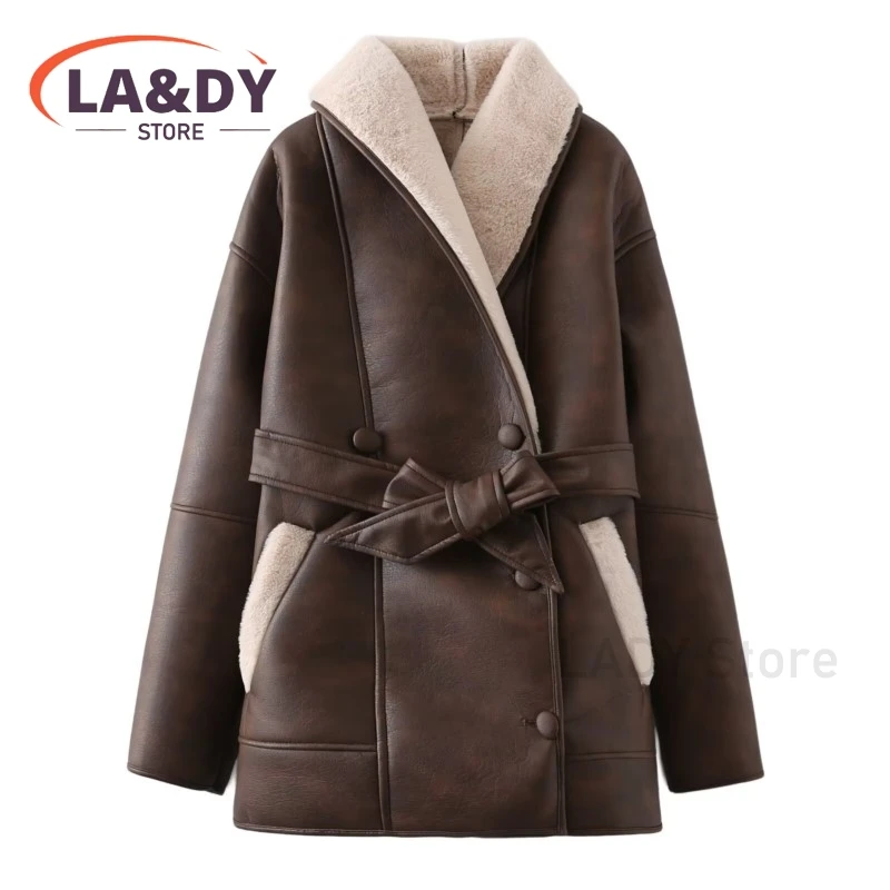 Женская куртка LA&ampDY из искусственной кожи