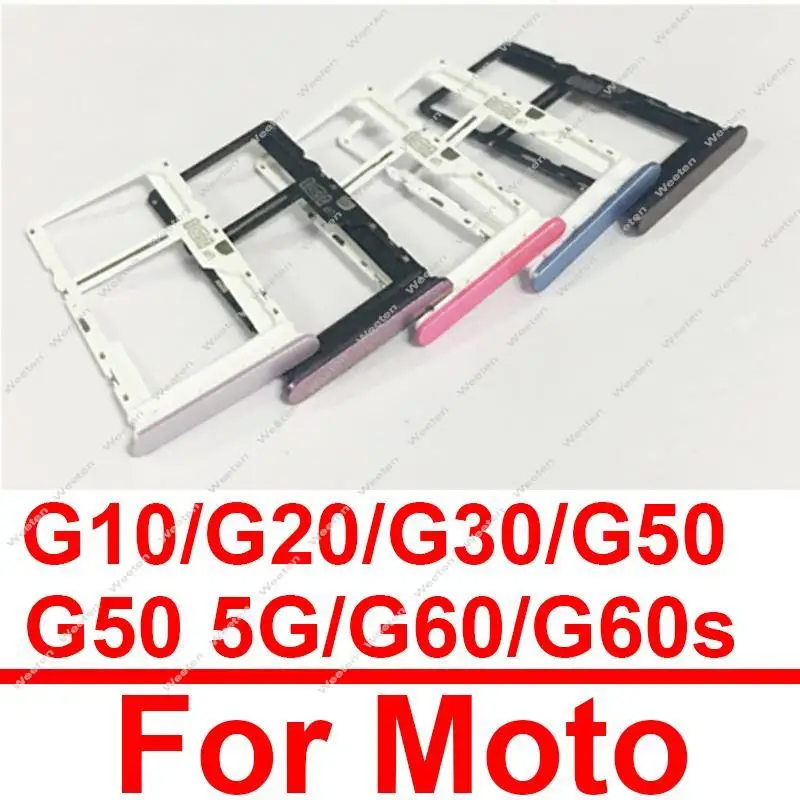 

Sim Card Tray Slot Holder For Motorola Moto G10 G20 G30 G50 G60 G60S 5G Sim SD Card Reader Socket Adapter Repair Parts