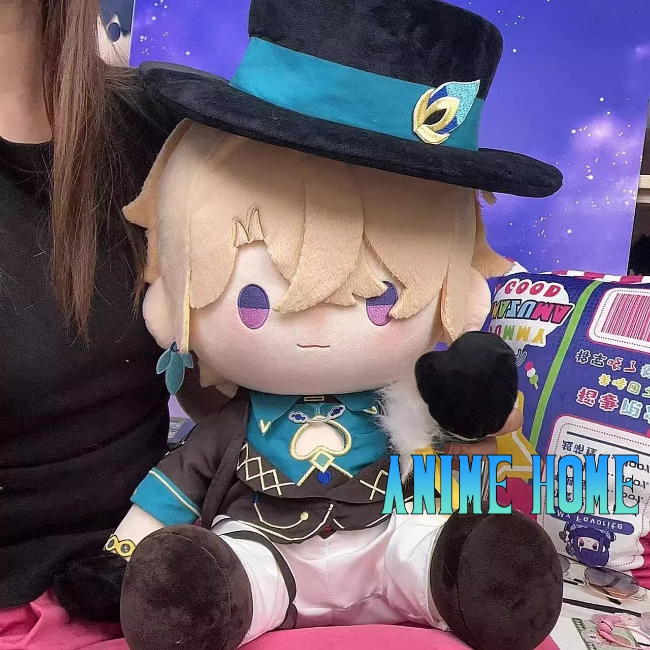 Plushie Honkai: Star Rail Авантюрин 40 см Кукла Игрушка Сидящая Тело Одежда Костюм Шляпа Игра