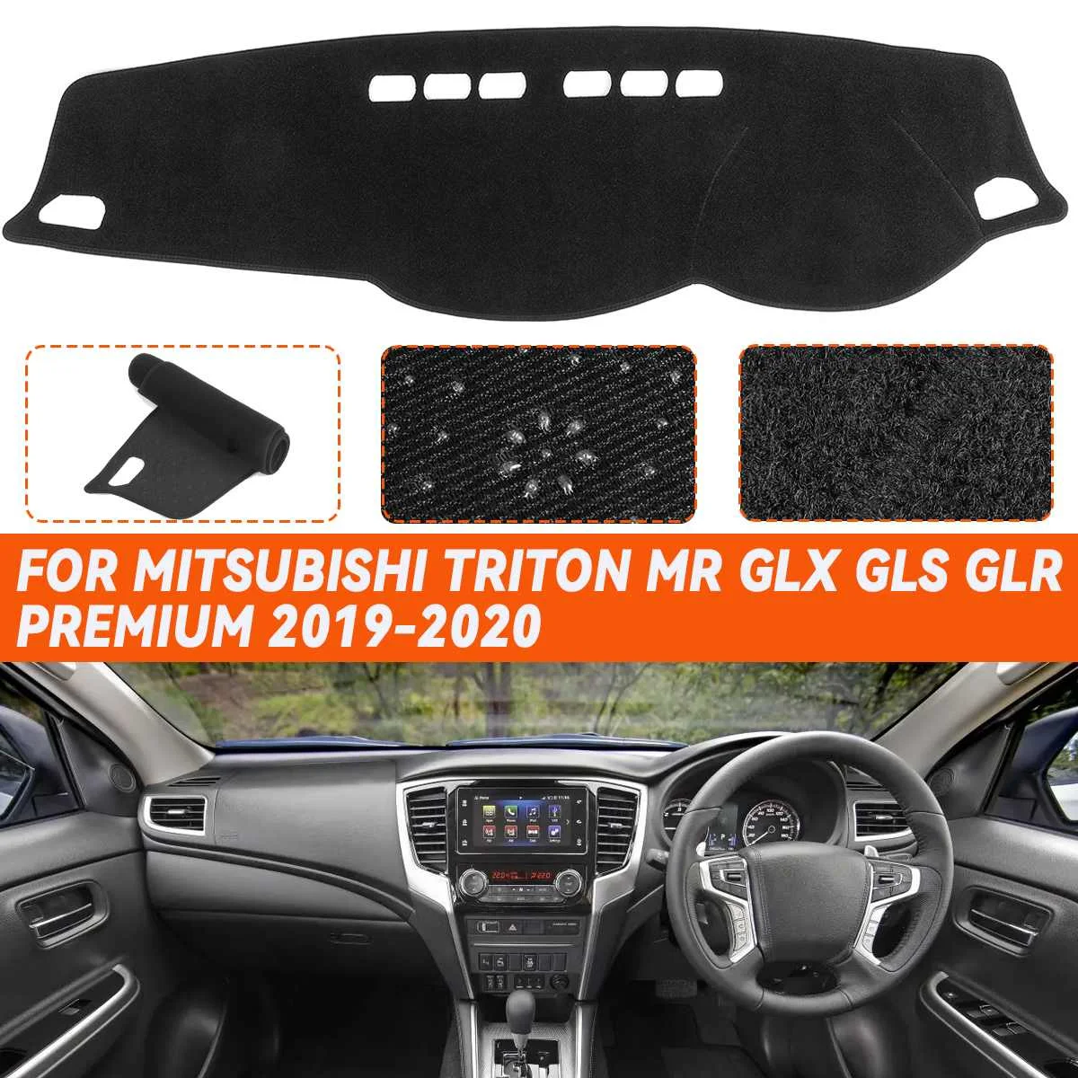 

Автомобильный коврик для приборной панели, коврик для Mitsubishi Triton MR GLX + GLS GLR 2019-2020, автомобильный внутренний коврик для приборной панели, коври...