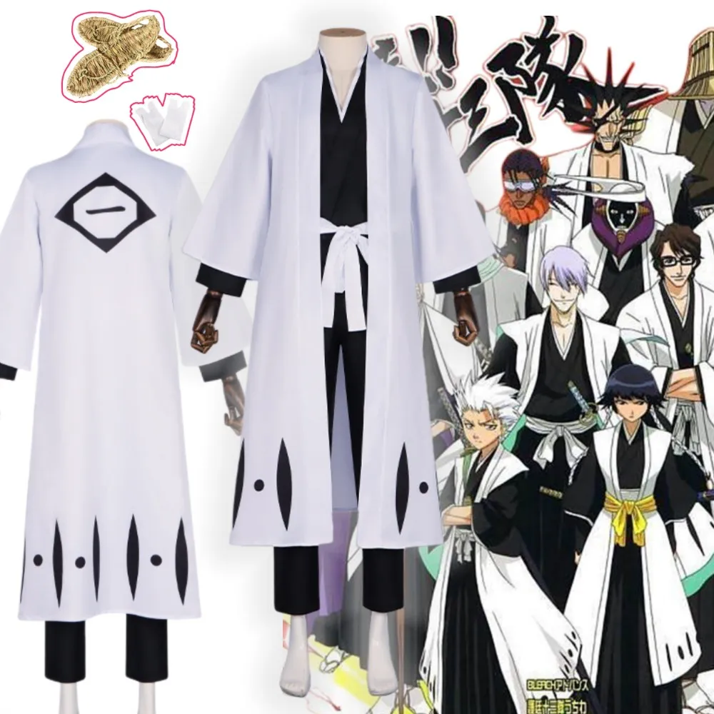 

Bleach Kurosaki Ichigo Cosplay Aizen Sousuke Thousand Year Blood War Costume 5th Division Captain Anime Clothes