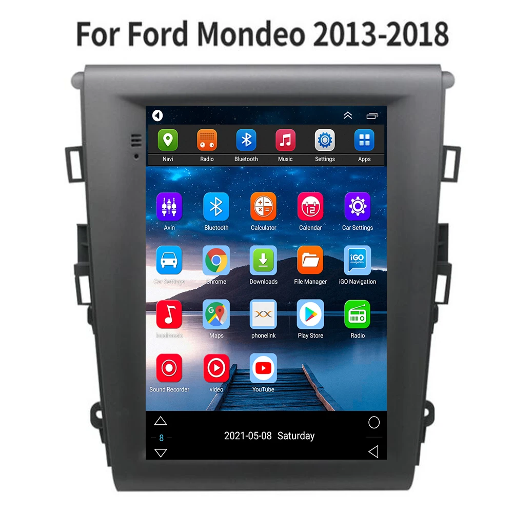 

128G экран Теслы для 2013 2014 2015 2016 2017 2018 Ford Mondeo Fusion MK5 Android12 блок автомобильный мультимедийный плеер GPS Радио стерео