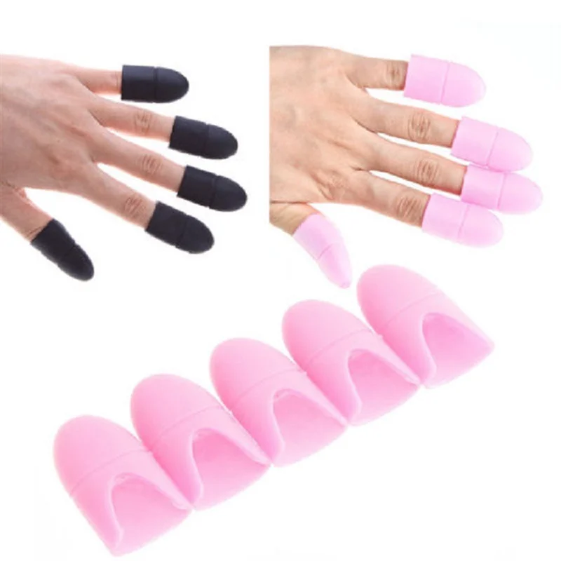 

10PC Nail Polish Clip Soak Off Silicone Cap UV Gel Remover Wraps Degreaser Cleaner Tips Fingers Cover Varnish Manicure Tools
