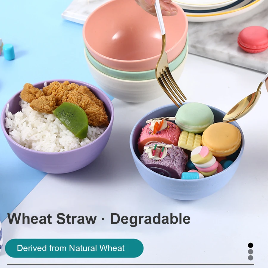 Экологичная пластиковая миска из пшеничного волокна