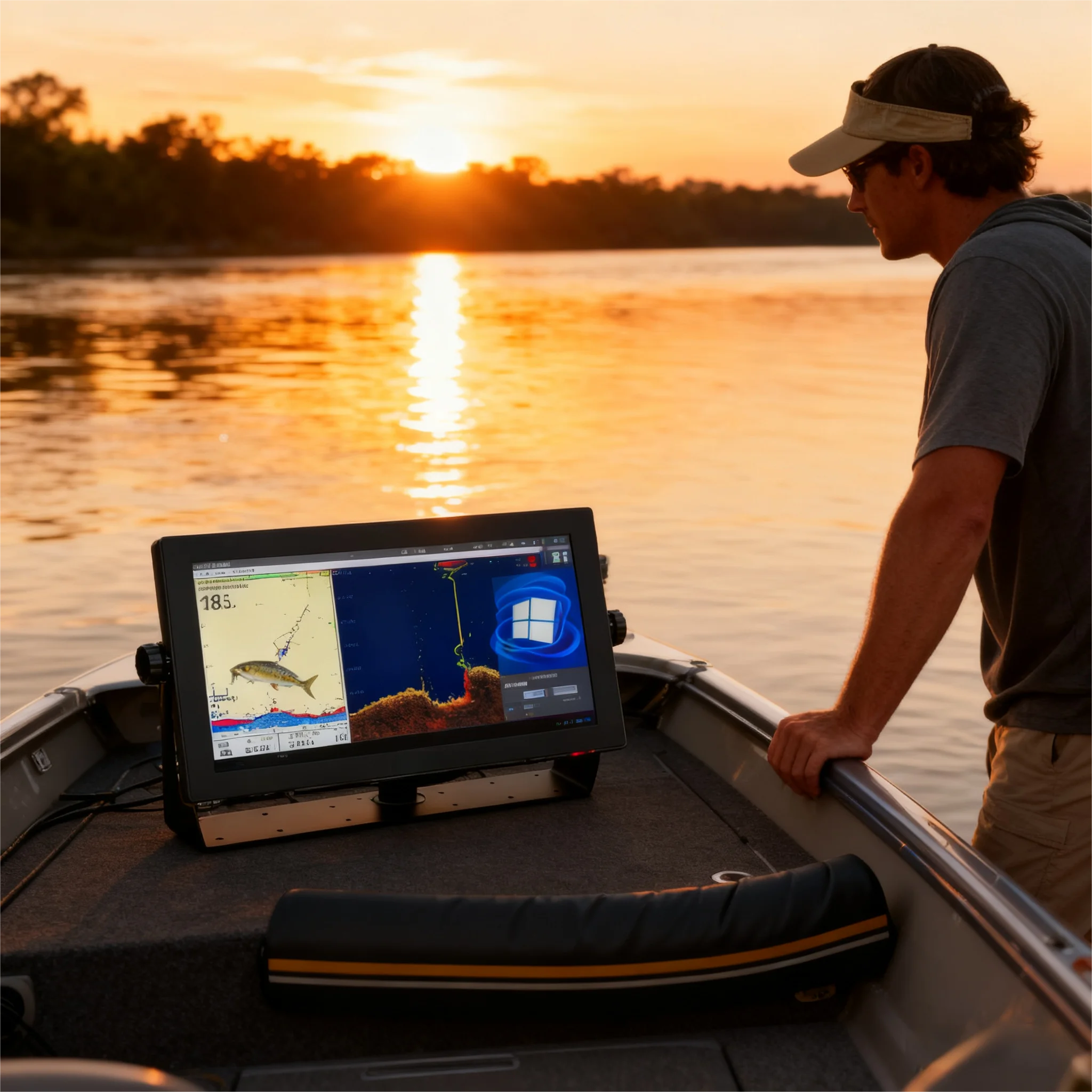 Фото Морское оборудование Электроника Продукты Garmin Совместимый сенсорный монитор Ip65 Ip67 1000 нит Промышленный экран Дисплей для лодок №3