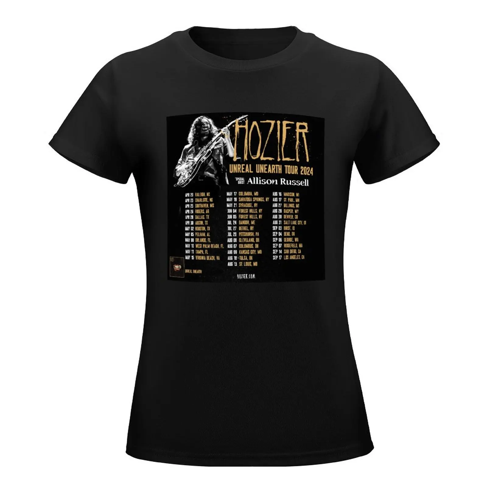 Винтажная Черная Женская одежда Hozier Unreal Unearth Tour 2024