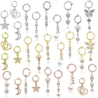 4 шт.компл. набор колец с бабочками искусственное кольцо-пирсинг для пупка Лот пупка не пирсинг Кольцо клипса пупка