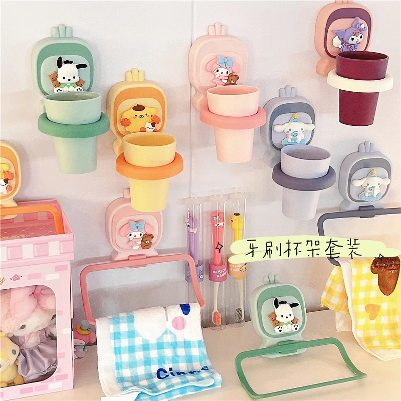 

Набор чашек для зубных щёток Sanrio, без отверстий, в стиле аниме